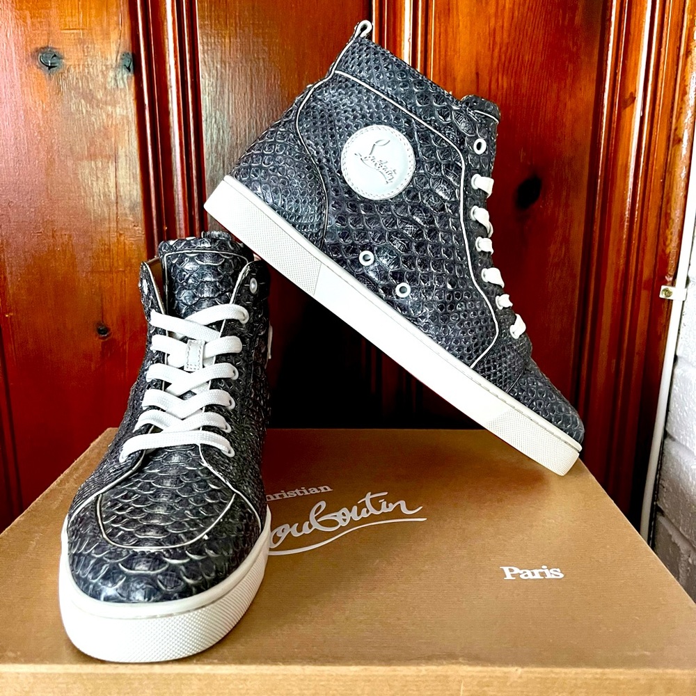Christian Louboutin Rantus Orlato Denim Python EU 44 / US 11